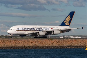 Singapore Airlines Airbus A380-800 9V-SKH at Kingsford Smith