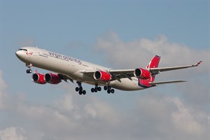 Virgin Atlantic Airways Airbus A340-600 G-VOGE at Kingsford Smith