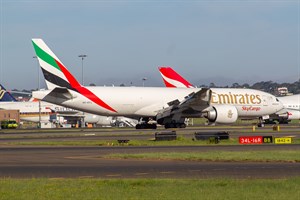 Emirates Airlines Boeing 777-200F A6-EFL at Kingsford Smith