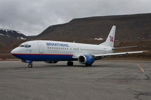 SAS Braathens Boeing 737-400 LN-BUF at Adventneset