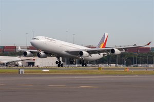 Philippine Airlines Airbus A340-300 RP-C3434 at Kingsford Smith