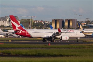 QantasLINK Airbus A220-300 VH-X4B at Kingsford Smith