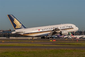 Singapore Airlines Airbus A380-800 9V-SKD at Kingsford Smith