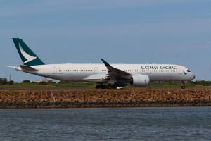 Cathay Pacific Airways Airbus A350-900 B-LQC at Kingsford Smith