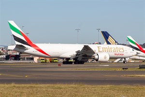 Emirates Airlines Boeing 777-200F A6-EFK at Kingsford Smith