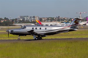 Pegasus Air (Pty) Pilatus PC-12 NG VH-BEV at Kingsford Smith