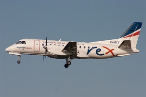 Rex Airlines Saab 340B VH-RXE at Kingsford Smith