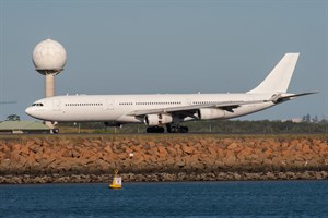 Hi Fly Airbus A340-300 9H-FOX at Kingsford Smith