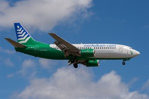 Norfolkair Boeing 737-300 VH-NLK at Kingsford Smith