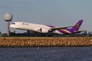 Thai AW International Airbus A350-900 HS-THD at Kingsford Smith