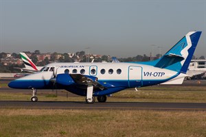 Aeropelican British Aerospace Jetstream 32 VH-OTP at Kingsford Smith