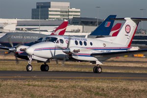 RFDS - Royal Flying Doctor Service (South Eastern Section) Beech King Air B200 VH-AMR at Kingsford Smith