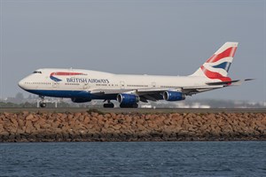 British Airways Boeing 747-400 G-CIVJ at Kingsford Smith