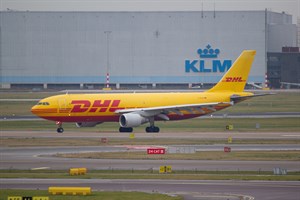 European AT/DHL Airbus A300-600R D-AEAE at Schiphol