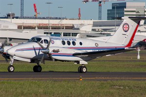 RFDS - Royal Flying Doctor Service (South Eastern Section) Beech King Air B200 VH-MVS at Kingsford Smith