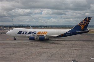 Atlas Air Boeing 747-400F N418MC at Manukau