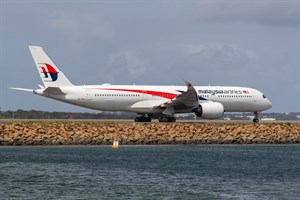 Malaysian Airlines Airbus A350-900 9M-MAE at Kingsford Smith