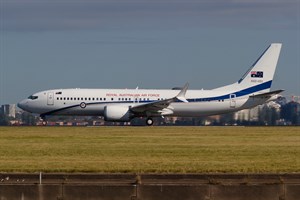 Royal Australian Air Force Boeing 737-MAX8 A62-002 at Kingsford Smith