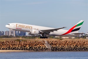 Emirates Airlines Boeing 777-200F A6-EFN at Kingsford Smith