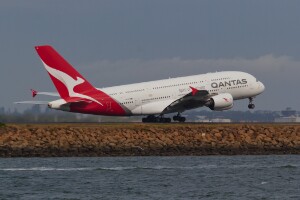 Qantas Airbus A380-800 VH-OQK at Kingsford Smith