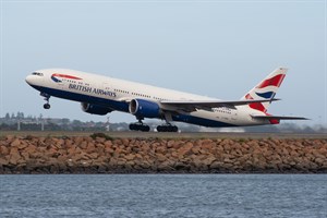 British Airways Boeing 777-200ER G-YMMK at Kingsford Smith