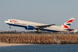 British Airways Boeing 777-200ER G-YMMH at Kingsford Smith