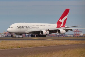 Qantas Airbus A380-800 VH-OQK at Kingsford Smith