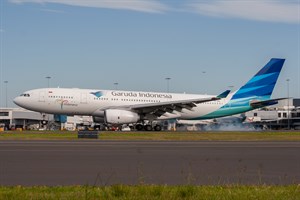 Garuda Indonesia Airbus A330-200 PK-GPL at Kingsford Smith