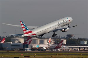 American Airlines Boeing 777-300ER N734AR at Kingsford Smith