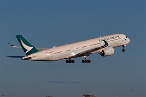 Cathay Pacific Airways Airbus A350-900 B-LRO at Kingsford Smith