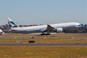 Cathay Pacific Airways Boeing 777-300ER B-KQD at Kingsford Smith