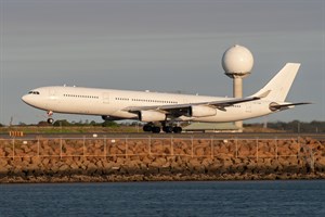 Adagold Aviation Airbus A340-300 CS-TQM at Kingsford Smith