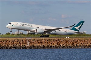 Cathay Pacific Airways Airbus A350-900 B-LQD at Kingsford Smith