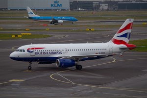 British Airways Airbus A319-100 G-DBCD at Schiphol