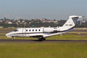Flight Options (Australia) (Pty) Cessna Citation VII VH-ING at Kingsford Smith
