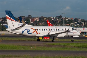 Rex Airlines Saab 340B VH-NRX at Kingsford Smith