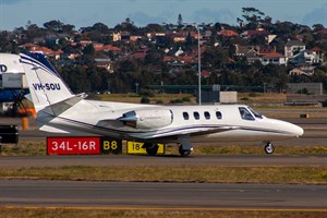 Sydney Jet Charter (Pty) Cessna Citation I VH-SOU at Kingsford Smith