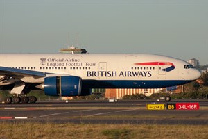 British Airways Boeing 777-200ER G-YMMJ at Kingsford Smith