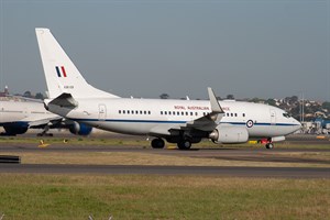 RAAF Boeing 737-700 A36-001 at Kingsford Smith