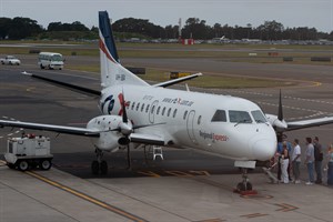 Rex Airlines Saab 340B VH-SBA at Kingsford Smith