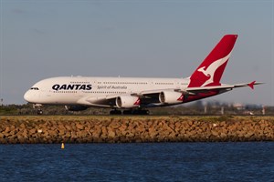 Qantas Airbus A380-800 VH-OQI at Kingsford Smith