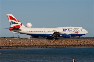 British Airways Boeing 747-400 G-CIVL at Kingsford Smith