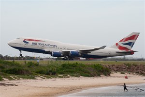 British Airways Boeing 747-400 G-CIVD at Kingsford Smith