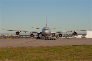 Virgin Atlantic Airways Airbus A340-600 G-VEIL at Kingsford Smith