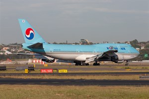 Korean Air Boeing 747-400 HL7489 at Kingsford Smith