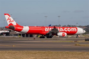 AirAsia X Airbus A330-300 9M-XXE at Kingsford Smith