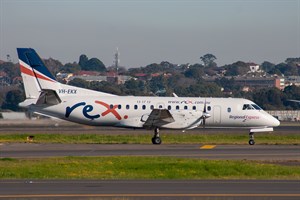 Rex Airlines Saab 340B VH-EKX at Kingsford Smith