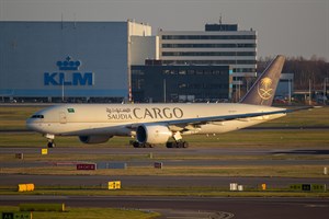 Saudi Arabian AL Cargo Boeing 777-200F HZ-AK71 at Schiphol