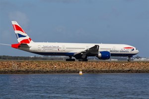 British Airways Boeing 777-300ER G-STBI at Kingsford Smith