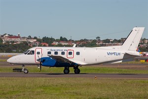 Aeropelican Embraer Embraer 110 Bandeirante VH-TLH at Kingsford Smith